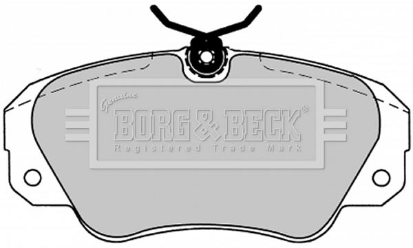 BORG & BECK Комплект тормозных колодок, дисковый тормоз BBP1143